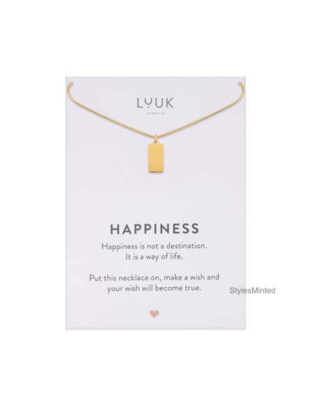 Stainless Steel Pendant Necklace Minimalist Boho Coin Charm Adjustable